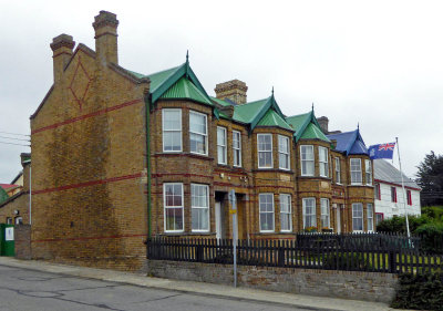 Victorian Row Houses from 1887 in Stanley, East Falkland Island