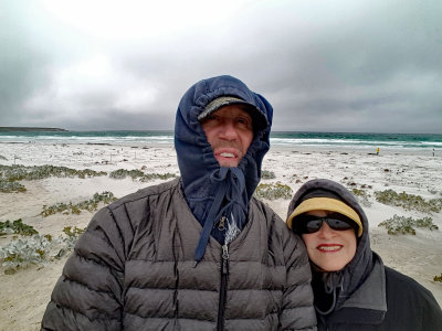 A Cold, Very Windy Day on the Beach at Volunteer Point, East Falkland Island