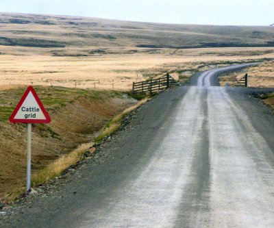 On the gravel road to Stanley, East Falkland Island