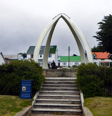 Whalebone Arch (in Stanley) is made from the Jaws of 2 Blue Whales