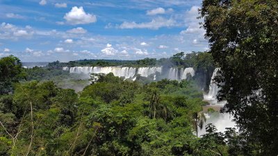 Iguazu Falls is 1.7 Miles wide and can only partially be seen from the Ground