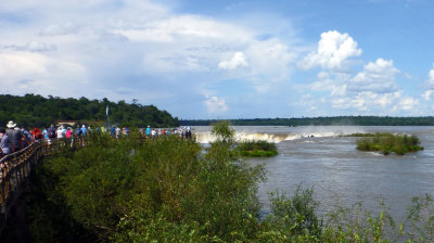 End of long walk to Devil's Throat, Iguazu Falls