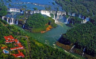 Iguazu Falls is so Big that we only got a Complete View from this Postcard
