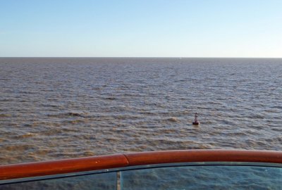 Sailing down Rio de la Plata (river) for 180 Miles from Buenos Aires to the Atlantic Ocean