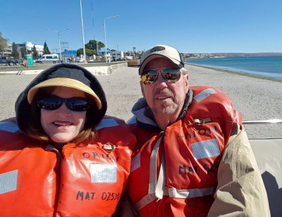 Waiting for the launch of our RIB in Puerto Madryn