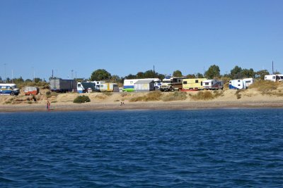 Camping on the Beach of the Golfo Nuevo, Argentina