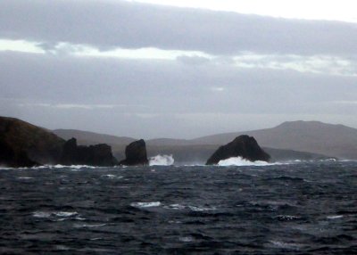 Atlantic and Pacific Oceans meet at Cape Horn