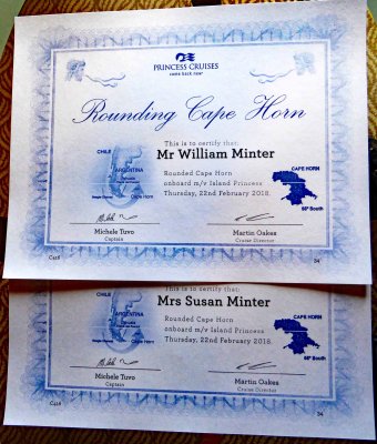 Certificate for rounding Cape Horn