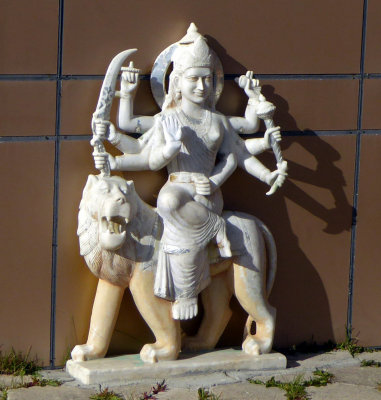 Durga is the warrior goddess in the Hindu religion