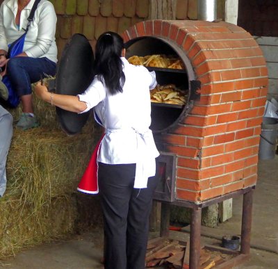 Cooking Empanadas in a Brick Oven