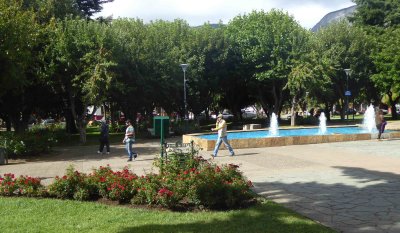 Fountains in the Park in Coyhaique, Chile