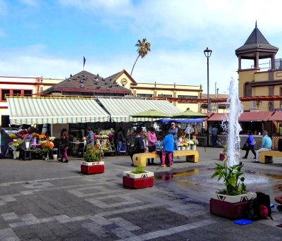 Plaza at La Recova Market in La Serena, Chile