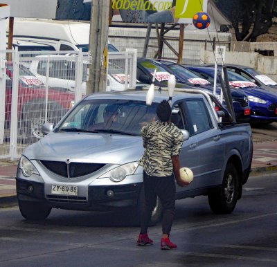 Street Juggler in La Serena, Chile