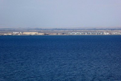The town of Paracas, Peru, is across the Bay of Paracas from the Port of San Martin