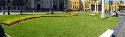 Landscaping in Plaza Mayor, Lima, Peru