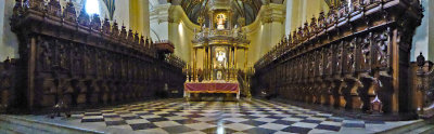 Choir Stalls and Altar in the Cathedral of Lima, Peru