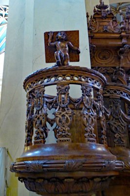 Pulpit in the Cathedral of Lima