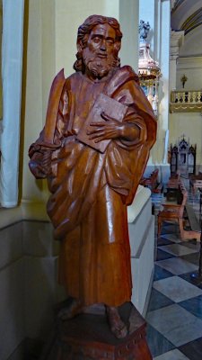 Wooden Statue of Saint Peter in the Cathedral of Lima