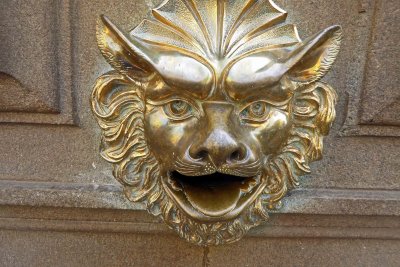 Gargoyle on a street in Lima, Peru