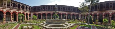 Courtyard of Santa Domingo Convent in Lima, Peru