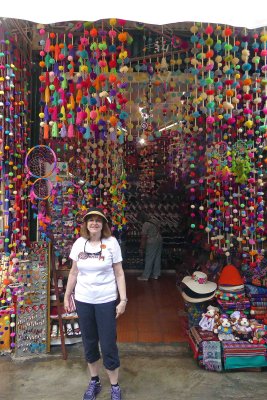 Colorful Stall at Indian Market in Lima