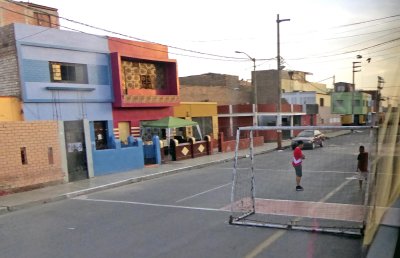 Soccer in the Street in Callao, Peru