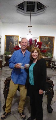 Pisco Sours at 16th Century Casa Aliaga, Lima, Peru