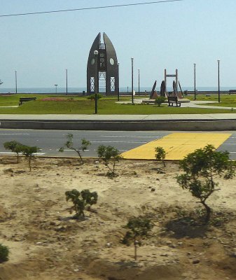 Looks like a Spaceship on Beach in Lima, Peru