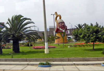 Statue in park near Salaverry, Peru