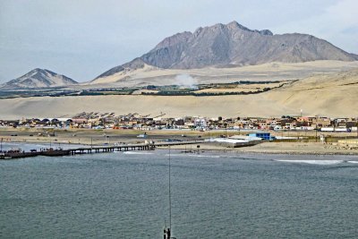 Salaverry, Peru, with the Andes Foothills in the Background