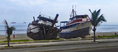 The Boat on the Right is For Sale on Tarqui Beach in Manta, Ecuador