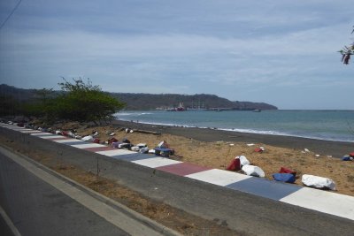 Caldera Beach is a black-sand beach in Costa Rica