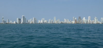 Bocagrande is the most expensive neighborhood in Cartagena, Columbia