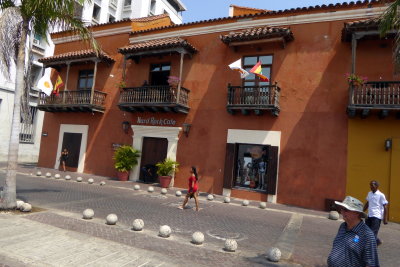 Hard Rock Cafe in the Old City of Cartagena, Colombia