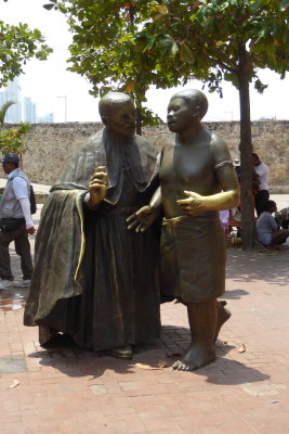San Pedro Claver, a Spanish Jesuit Priest devoted his life and work to the African slaves of Cartagena
