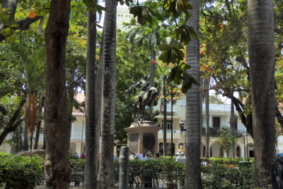 Simon Bolivar Statue in Cartagena, Colombia