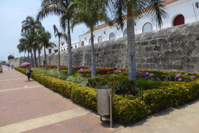 Landscaping outside the Old City Walls of Cartagena