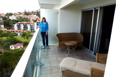 Balcony of our room in the Pestana Carlton Madeira Hotel