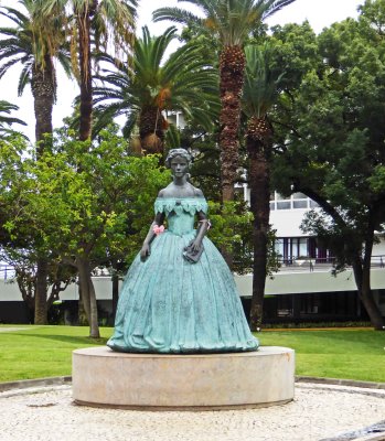 Life-sized statue of Empress Elisabeth of Austria in Funchal, Madeira