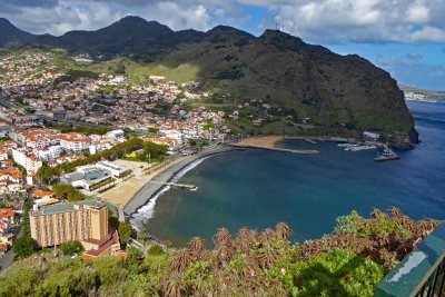 Banda d' Alem beach in Machico, Madeira