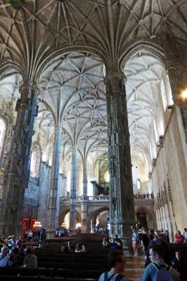 Inside the Jeronimos Monastery in Lisbon, Portugal