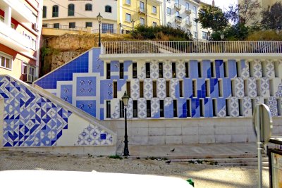 Portuguese tile (azulejos) in Lisbon, Portugal