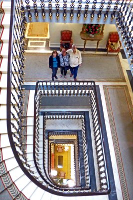 Susan, Carol, & Ron on the 4th floor of the Hotel Avenida Palace in Lisbon
