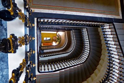 Staircase in the Hotel Avenida Palace in Lisbon