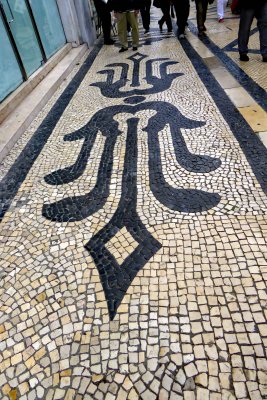 Portuguese mosaic pavement in Lisbon