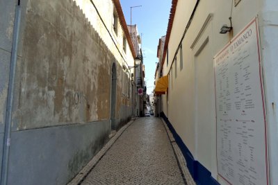 Side street in Nazare, Portugal