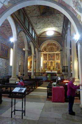 Inside the Church of Santa Maria in Obidos, Portugal