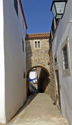 Medieval passage and arch in Obidos, Portugal
