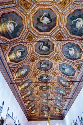 30 Swans on the ceiling of Swan Hall in the Palace of Sintra represent the age of Philip the Good of Burgundy's Bride