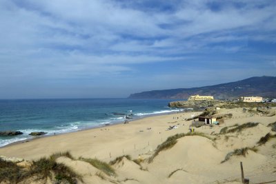 Guincho Beach with the 5-star Guincho Hotel in the background